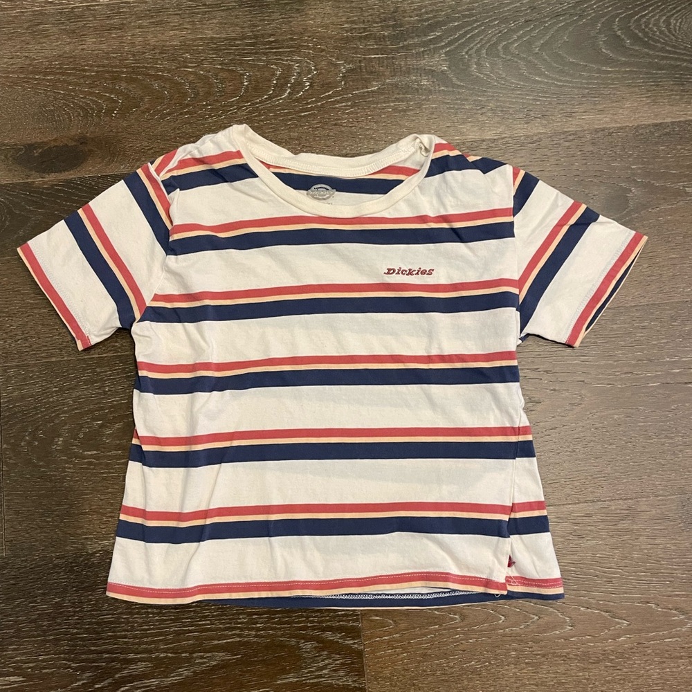 DICKIES Cropped Striped Shirt Girls XL